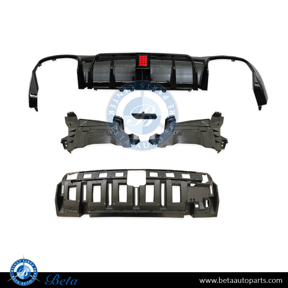 Rear Diffuser Assembly BBS Look For Normal AMG Black Color for Mercedes E-Class W213 2017-2020 models, Part Number 2138852501 Rear Diffuser Assembly BBS Look For Normal AMG Black Color for Mercedes E-Class W213 2017-2020 models, Part Number 2138852501